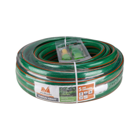 Furtun armat cu accesorii Evotools, 3/4 inch, 20 m