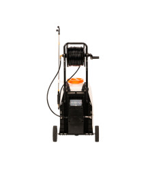 Pompa de stropit cu acumulator, roti si furtun 30 m Evotools, 40 l