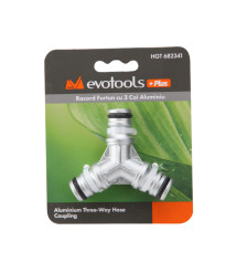 Racord furtun triplu din aluminiu Evotools +Plus, 3 cai