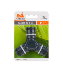 Racord furtun triplu Evotools, 1 - 1 inch