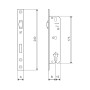 Broasca pentru usa PVC cu rola si cilindru EvoTools, 173 mm, butuc 20 mm, contraplaca 22 x 240