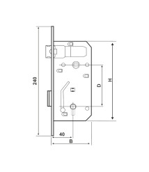 Broasca pentru usa cu cilindru EvoTools, interax 90 mm, 168 x 66 mm, zincata alb
