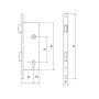 Broasca reversibila pentru usa PVC cu cilindru EvoTools, interax 85 mm, butuc 35 mm, contraplaca 16 x 240