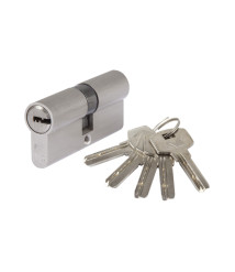 Cilindru pentru usa din alama EvoTools, 30+30 mm, nichel periat