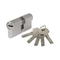 Cilindru pentru usa din alama EvoTools, 45+45 mm, nichel periat