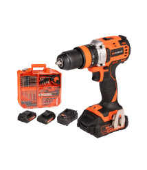 Kit Masina de Insurubat cu Percutie Brushless cu 2 Acumulatori si Accesorii Max 20V POWER Evotools