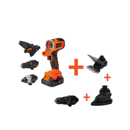 Kit Masina de Insurubat MT20 Multifunctionala Brushless 3 Capete 2 Acumulatori si Incarcator MAX 20V ONE EvoTools