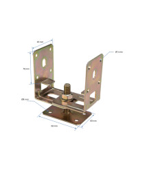 Papuc reazem U reglabil 1113, 70-110 mm, otel zincat, EvoTools Papuc reazem U reglabil 1113, 70-110 mm, otel zincat, EvoTools
