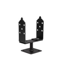 Papuc reazem U reglabil negru decorativ imbinare lemn 120-200 mm, EvoTools