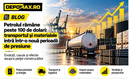 Terminal logistic european cu autocisternă, camion, bobine de oțel și materiale de construcții în contextul petrolului scump