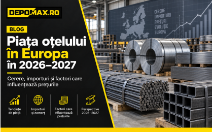 Depozit european de produse din oțel cu țevi, profile, tablă și fier beton – analiza pieței 2026–2027