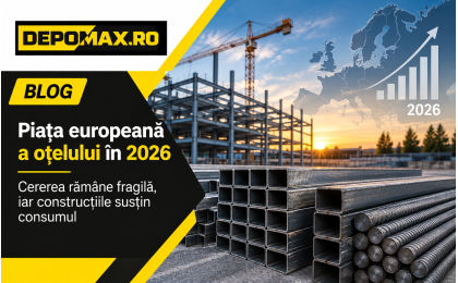 Piața europeană a oțelului în 2026 – evoluția cererii, construcțiilor și produselor metalurgice