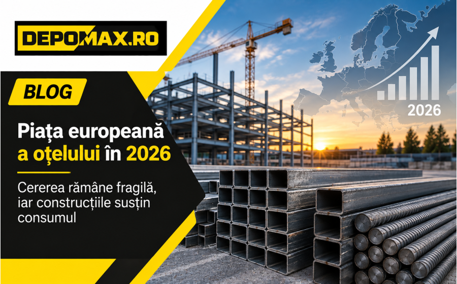 Piața europeană a oțelului în 2026 – evoluția cererii, construcțiilor și produselor metalurgice