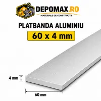 Platbanda aluminiu 60 x 4 mm, 6 metri (EN-AW 6060)