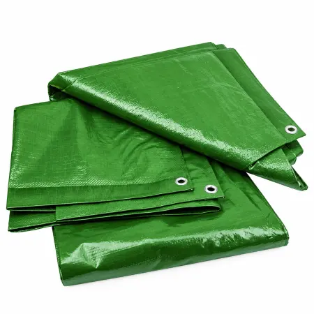 Prelata cu inele 6 x 10 m, 120 g/mp, verde
