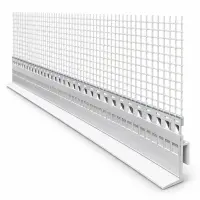 Profil PVC cu picurator pentru soclu, cu plasa, lungime 2 m