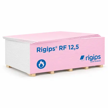Placa gips-carton rezistenta la foc Rigips RF, tip DF, 12.5 x 1200 x 2600 mm