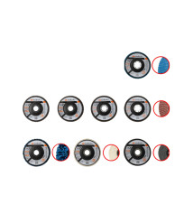 Set 11 discuri abrazive EvoTools 125 mm, pentru polizare, curatare si lustruire