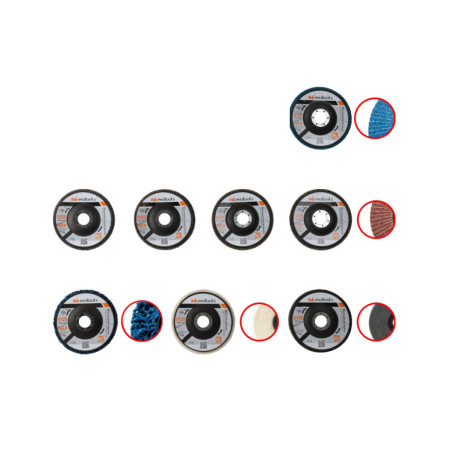 Set 11 discuri abrazive EvoTools 125 mm, pentru polizare, curatare si lustruire