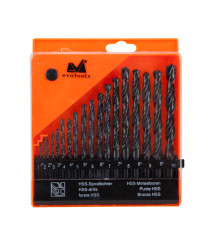 Set 19 burghie metal HSS 4241 1-10 mm, 118 grade, EvoTools