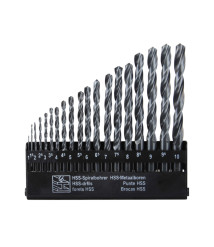 Set 19 burghie metal HSS 4241 1-10 mm, 118 grade, EvoTools
