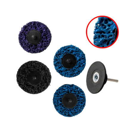 Set 4 mini discuri curatare EvoTools 75 mm, P46, cu suport