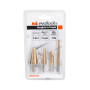 Set 4 piese burghiu in trepte HSS 4241, 4-12 mm, acoperire titan, EvoTools
