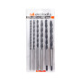 Set 6 burghie lemn coada lunga 6-14 mm, EvoTools