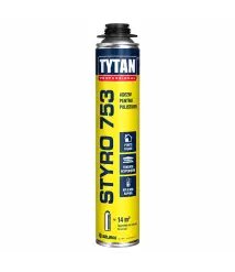 Adeziv spuma Tytan STYRO 753 pentru polistiren aplicare pistol, 750 ml