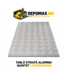 Tabla aluminiu striata 1.5mm , 1000x2000mm (1050A)