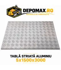 Tabla aluminiu striata 5mm , 1500x3000mm (5754)