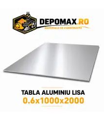 Tabla aluminiu lisa 0.6mm, 1000x2000mm (1050A)