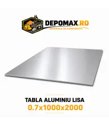 Tabla aluminiu lisa 0.7mm, 1000x2000mm (1050A)