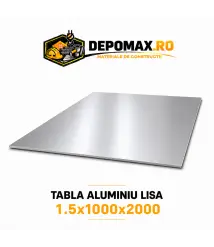 Tabla aluminiu lisa 1.5mm, 1000x2000mm (1050A)