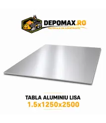 Tabla aluminiu lisa 1.5mm, 1250x2500mm (1050A)