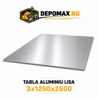 Tabla aluminiu lisa 3mm, 1250x2500mm (1050A)