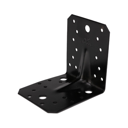 Vinclu negru SG imbinare lemn 105 x 105 x 90 mm, grosime 2 mm, otel carbon, EvoTools
